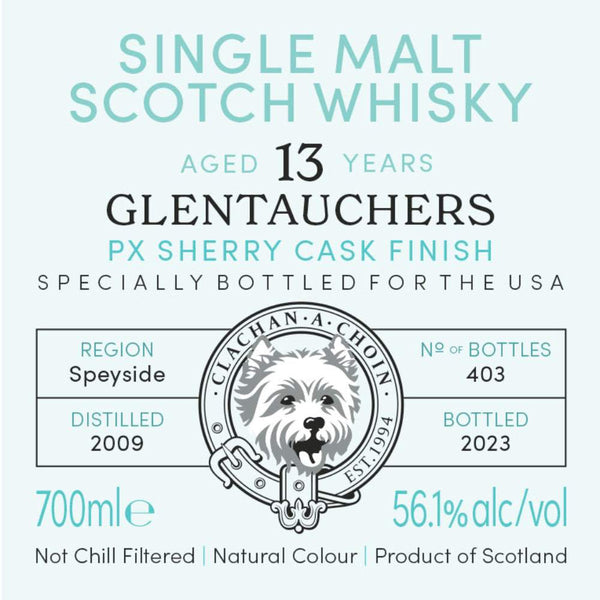 Murray McDavid Benchmark Glentauchers 13 Year PX Sherry Cask Finish Single Malt Scotch Whisky 700ml