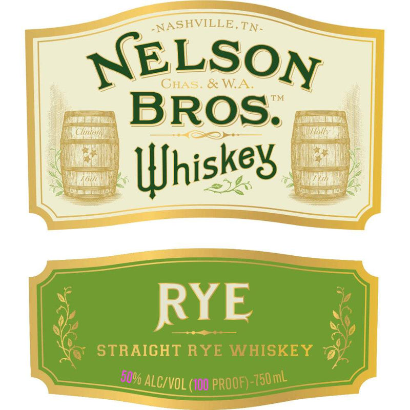 Nelson Bros Straight Rye Whiskey