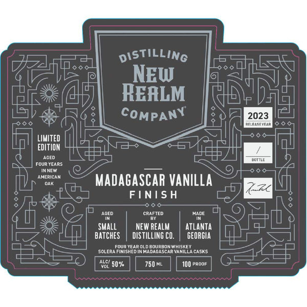 New Realm 4 Year Aged Madagascar Vanilla Finished Bourbon Whiskey