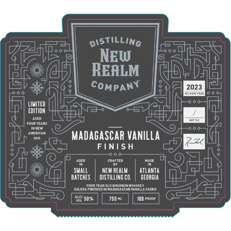 New Realm 4 Year Aged Madagascar Vanilla Finished Bourbon Whiskey