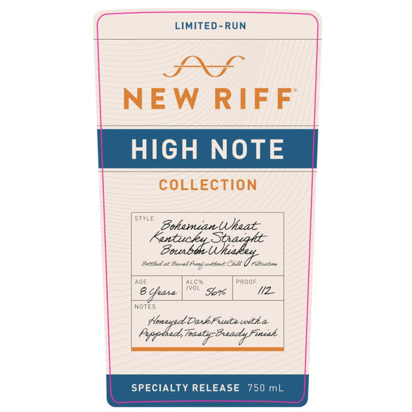 New Riff High Note Collection Bohemian Wheat Kentucky Straight Bourbon Whiskey
