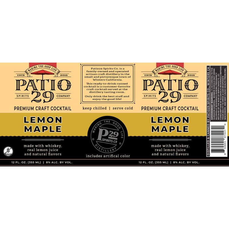 Patio29 Lemon Maple Canned Cocktail 355ml