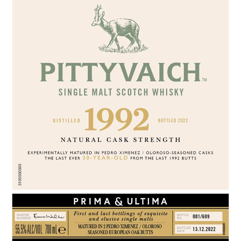 Pittyvaich 1992 Prima & Ultima 30 Year Old Single Malt Scotch 700ml