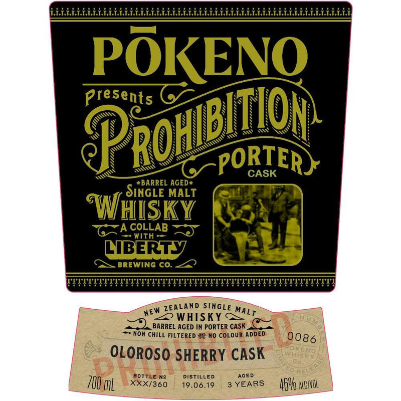 Pōkeno Prohibition Porter Oloroso Sherry Cask Single Malt Whisky
