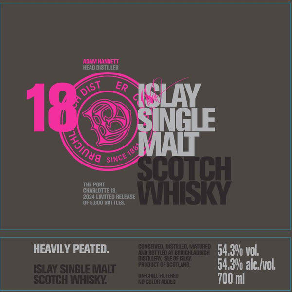 Bruichladdich Port Charlotte Heavily Peated Islay Single Malt Scotch –  Internet Wines.com