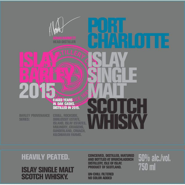 Port Charlotte Islay Barley 2015 Scotch Whisky