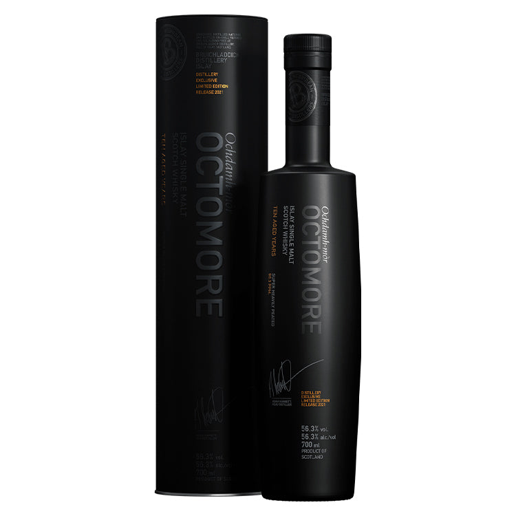 Progressive Hebridean Octomore Ten Years Aged Super-Heavily Peated Scotch Whiskey