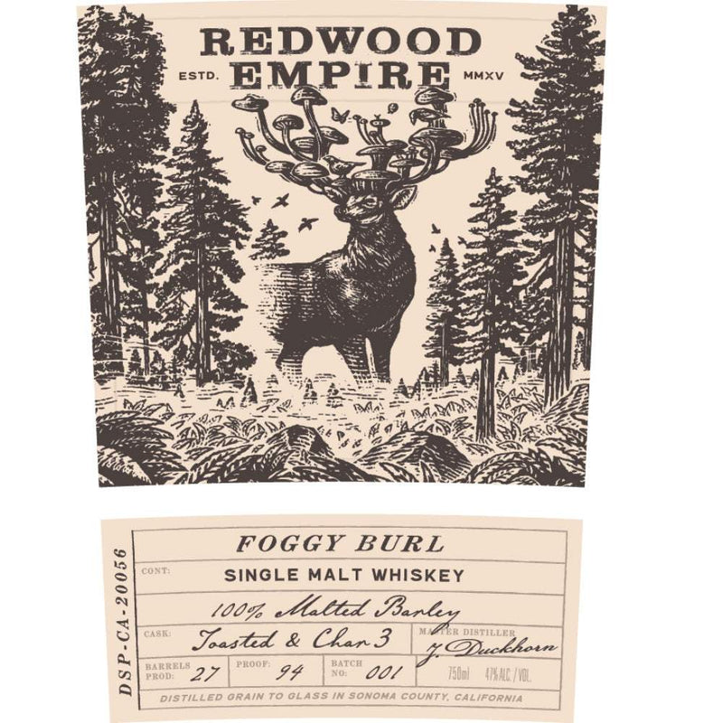 Redwood Empire Foggy Burl Single Malt Whiskey