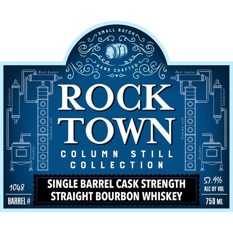 Rock Town Column Still Collection Single Barrel Cask Strength Bourbon Whiskey