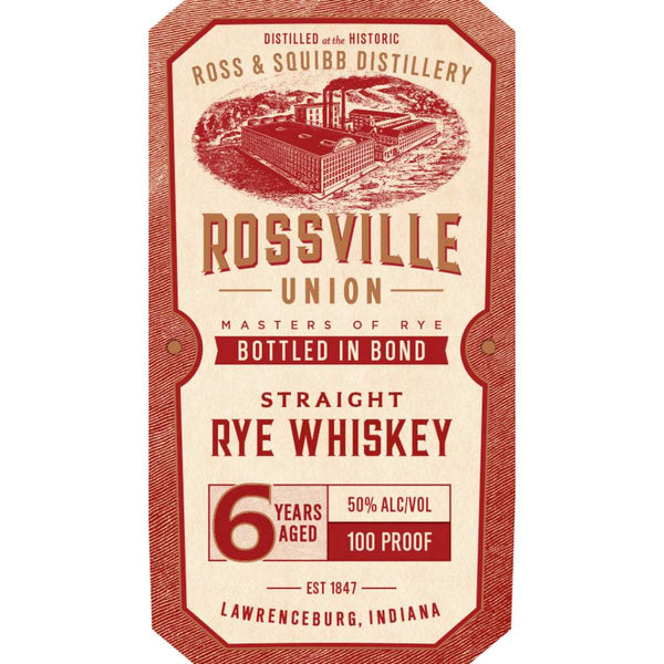 Rossville Union 6 Year Old Bottled in Bond Straight Rye Whiskey