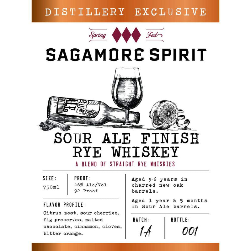 Sagamore Exclusive Sour Ale Finish Rye Whiskey