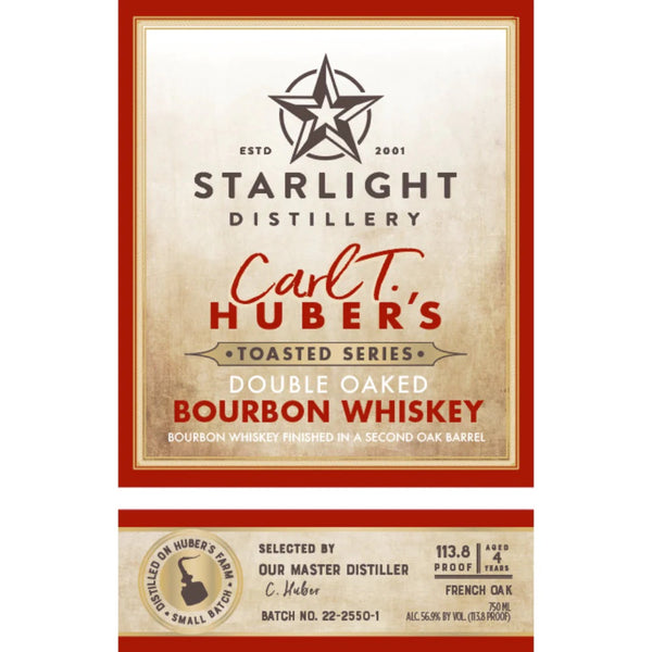 Starlight Carl T. Huber's Toasted Series Double Oaked Bourbon Whiskey
