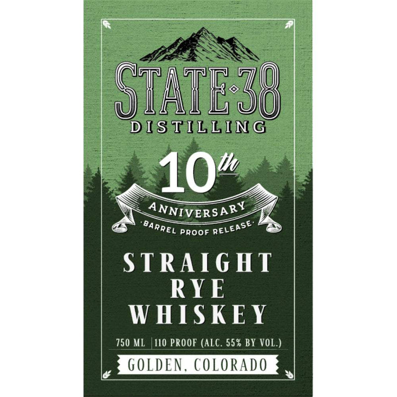 State 38 10th Anniversary Straight Rye Whiskey