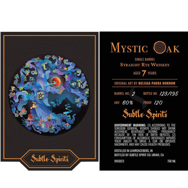 Subtle Spirits Mystic Oak 7 Year Old Straight Rye Whiskey