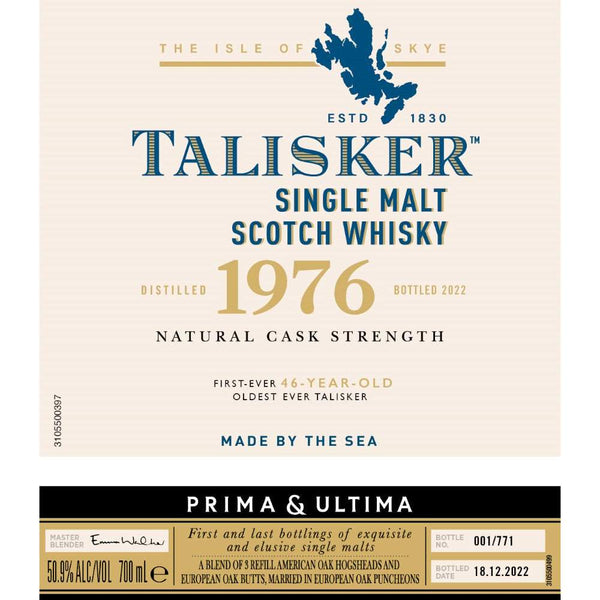 Talisker 1976 Prima & Ultima 46 Year Old Single Malt Scotch Whisky