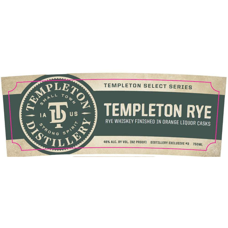 Templeton Rye Finished in Orange Liquor Casks