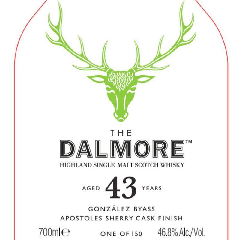 The Dalmore González Byass Apostoles 43 Year Aged Sherry Cask Finished Scotch 700ml