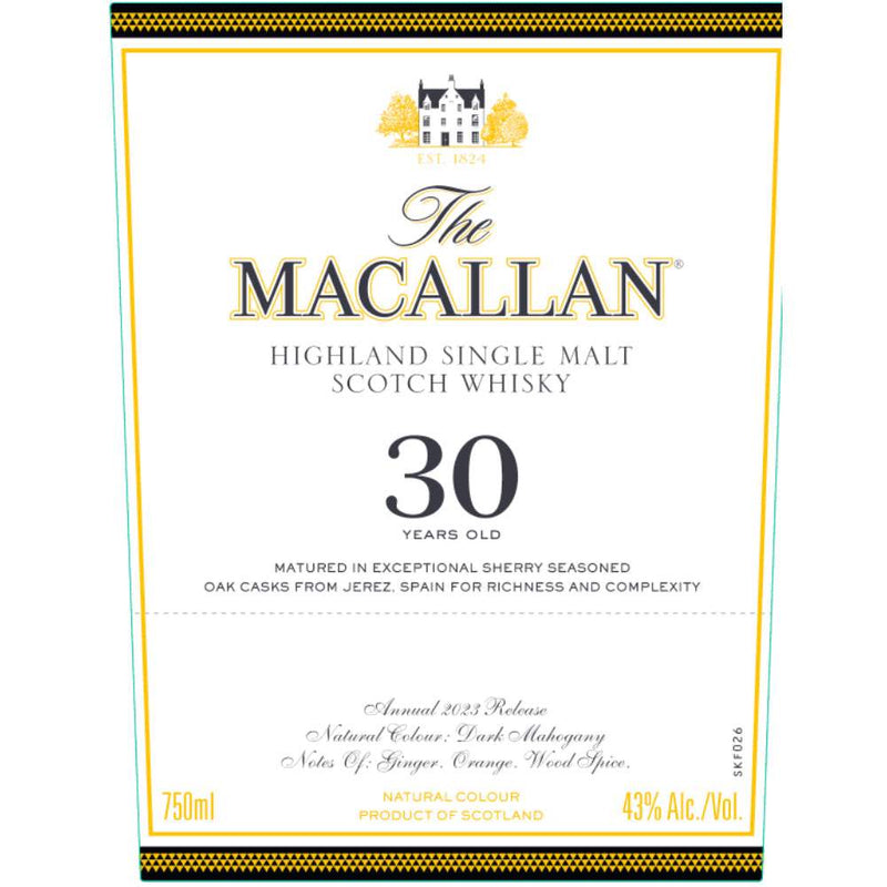 The Macallan 2023 Release Sherry Oak 30 Year Aged Scotch
