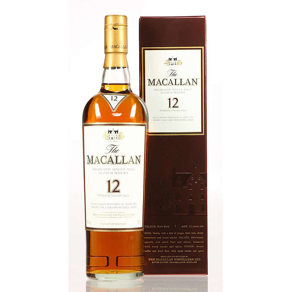 The Macallan Sherry Oak Cask 12 Year Old Burgundy Box