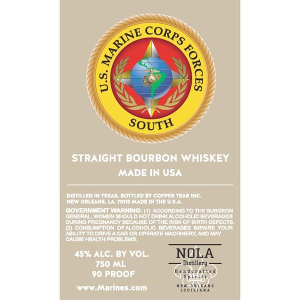 U.S. Marine Corps Forces South Straight Bourbon Whiskey