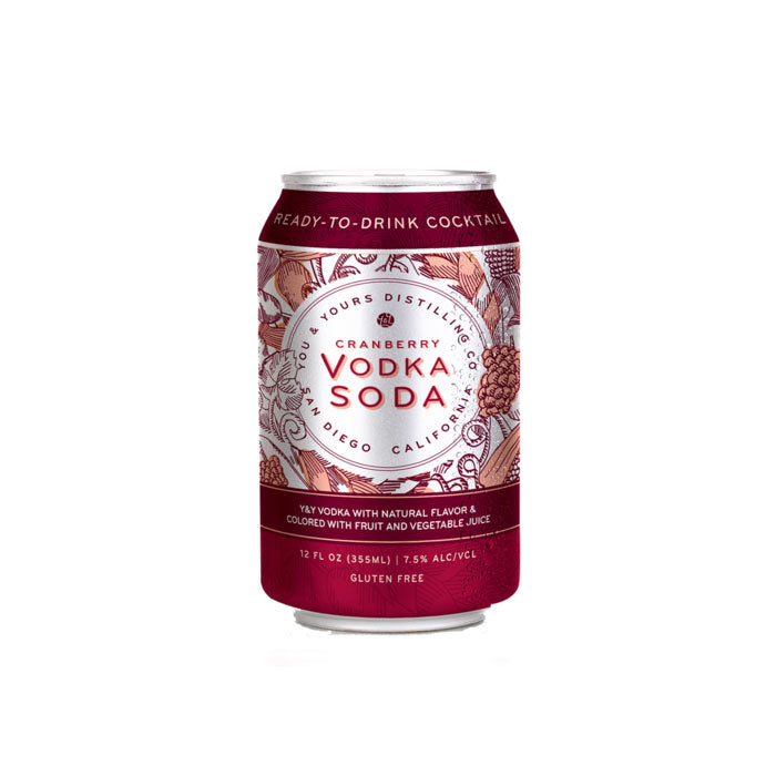 You & Yours Cranberry Vodka Soda 4pk