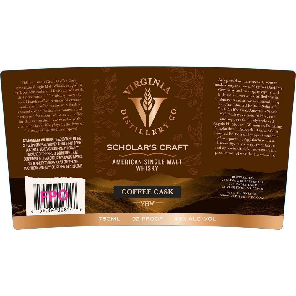 Buy Virginia Distillery Scholar’s Craft Coffee Cask American Single