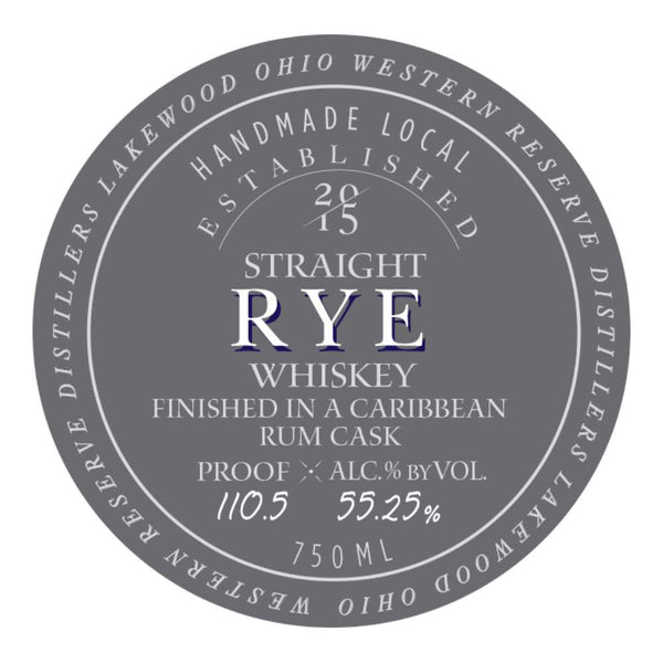 Western Reserve Caribbean Cask Finished Straight Rye Whiskey