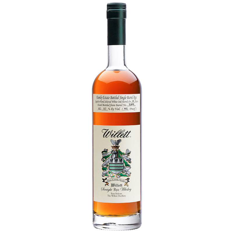 Willett Family Estate Bottled Single Barrel Rye Aged in White Oak Barrels for 8 Years 125.6 Proof "NH Liquor And Wine Outlet"