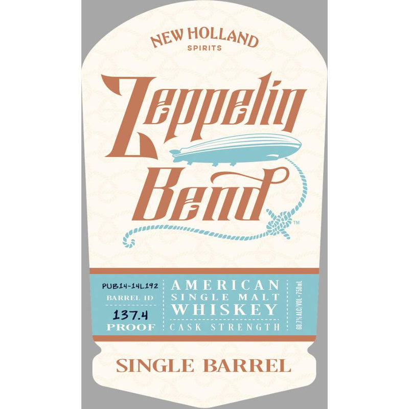 Zeppelin Bend: Single Barrel Cask Strength American Single Malt Whiskey