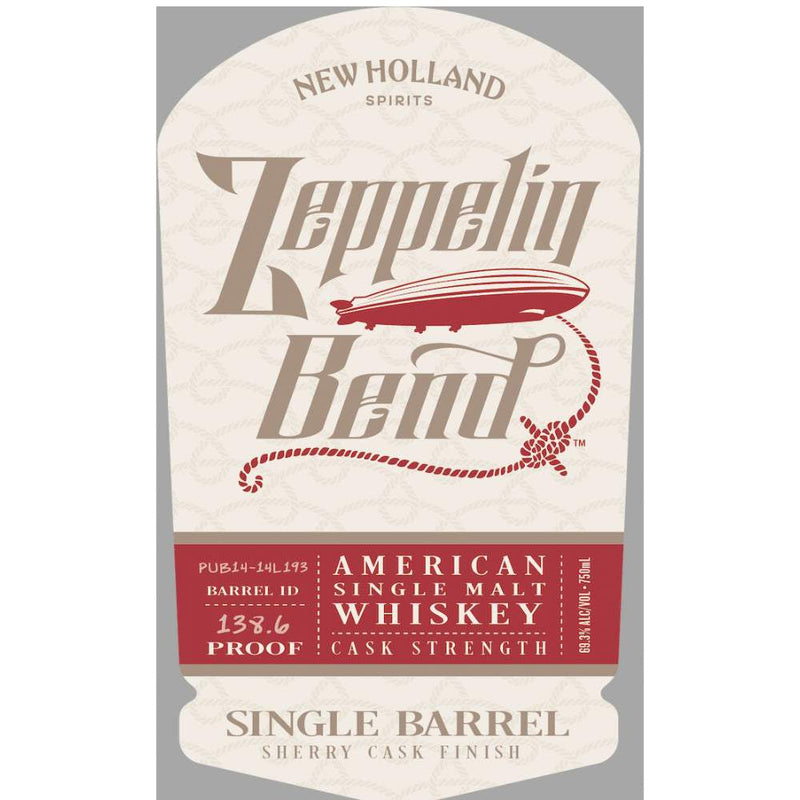 Zeppelin Bend: Single Barrel Sherry Cask Finish American Single Malt Whiskey